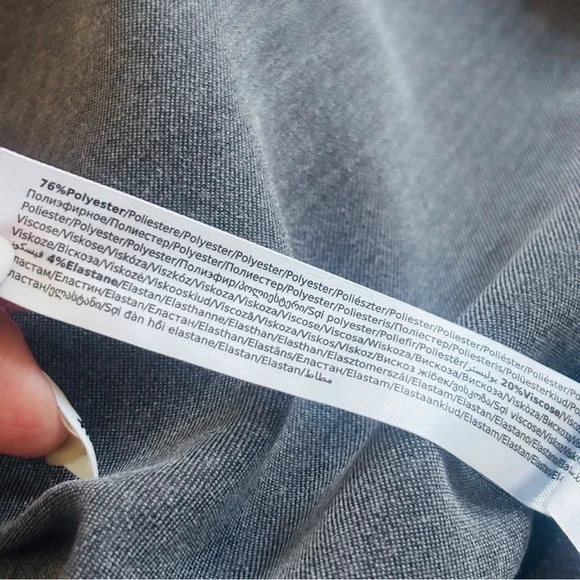 Gray Pleated Wide-Leg Pants 3/4 Coullotte Pants - Picture 12 of 12